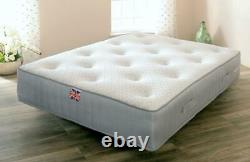 Pocket Sprung, Memory Foam and Wool Mattress 3FT 4FT6 5FT KING SIZE