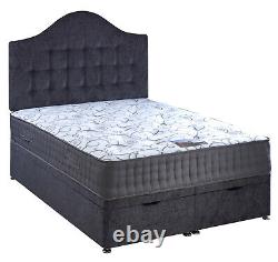 Pocket sprung visco elastic memory foam reflex foam Grey fabric border Divan set