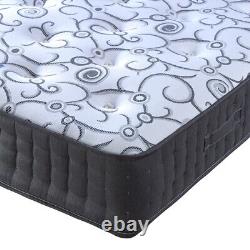 Pocket sprung visco elastic memory foam reflex foam Grey fabric border Divan set