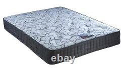Pocket sprung visco elastic memory foam reflex foam Grey fabric border Divan set