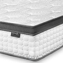 Premium Hybrid Memory Foam Pocket Sprung Mattress Medium Firm Single Double King