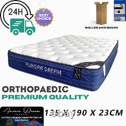 Premium Orthopaedic Luxury Mattress 4FT6 Memory Foam Pocket Sprung 9in mid-firm