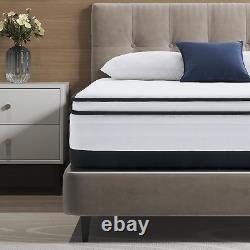 Resspry King Mattress, 10.6 Inch Memory Foam Pocket Sprung Mattress, Supportive