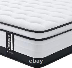 Resspry King Mattress, 10.6 Inch Memory Foam Pocket Sprung Mattress, Supportive