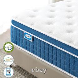 SEZMOONSI 4FT6 Double Mattresses, 10.6 Inch Memory Foam Pocket Sprung Mattress SEZMOONSI 4FT6 Double Mattresses, 10.6 Inch Memory Foam Pocket Sprung Mattress