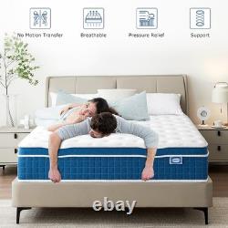SEZMOONSI 4FT6 Double Mattresses, 10.6 Inch Memory Foam Pocket Sprung Mattress SEZMOONSI 4FT6 Double Mattresses, 10.6 Inch Memory Foam Pocket Sprung Mattress