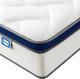 Sezmoonsi King Mattress, 10.6 Inch Tick Medium Firm Memory Foam Pocket Sprung Bed