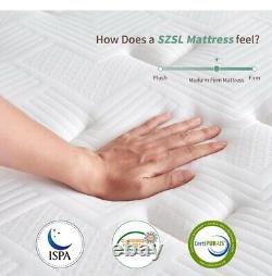 SZSL Single Mattress 3FT, 10.2 Inch Memory Foam Pocket Sprung Hybrid Half Price