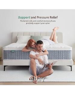 SZSL Single Mattress 3FT, 10.2 Inch Memory Foam Pocket Sprung Hybrid Half Price