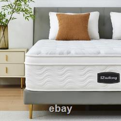 SZsuilong Single Mattress 3FT Memory Foam Pocket Sprungs Hybird Mattress with