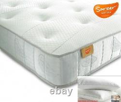Sareer 1000 Pocket Sprung Memory Foam Mattress Various Sizes and FREE PILLOWS