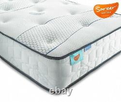 Sareer Cool Blue Memory Foam 1000 Pocket Sprung Memory 4ft6 Double Made In Uk