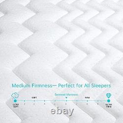 Serweet King Mattress 8 Inch Pocket Sprung Hybrid Bamboo Charcoal Memory Foam