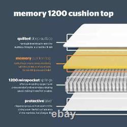 Silentnight 1200 Pocket Memory Cushion Top Mattress, King (150 x 200 cm)