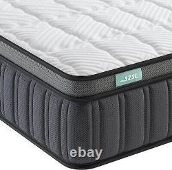 Single 3FT 9-Zone Orthopeadic Foam Pocket Sprung Hybrid Mattress Medium Firm 10
