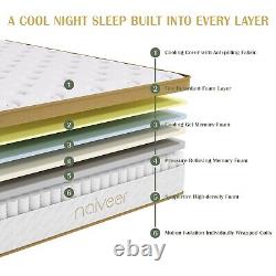 Single 3FT Gel Memory Foam Mattress Breathable Pocket Sprung Medium Firm Bed