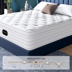 Single 3FT Pocket Sprung 7-zone Mattresses Memory Foam Mattress 10inch Deep