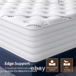 Single 3FT Pocket Sprung 7-zone Mattresses Memory Foam Mattress 10inch Deep