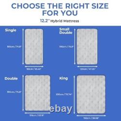 Single Hybrid Mattress 31cm with Pocket Springs Medium Firm 8-Layer Memory Foam