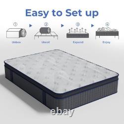 Single Hybrid Mattress 31cm with Pocket Springs Medium Firm 8-Layer Memory Foam