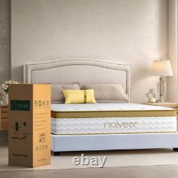 Single Luxury Medium Firm Bed Memory Foam Pocket Sprung Hybrid Mattress 10'' 3FT