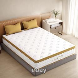 Single Luxury Medium Firm Bed Memory Foam Pocket Sprung Hybrid Mattress 10'' 3FT