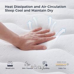 Single Mattress, 10.6 Inch Hybrid Memory Foam Pocket Sprung Mattress, Supportive a