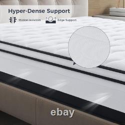 Single Mattress, 10.6 Inch Hybrid Memory Foam Pocket Sprung Mattress, Supportive a