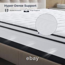 Single Mattress, 10.6 Inch Hybrid Memory Foam Pocket Sprung Mattress, Supportive a
