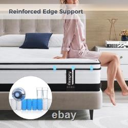 Single Mattress, 10.6 Inch Hybrid Memory Foam Pocket Sprung Mattress, Supportive a