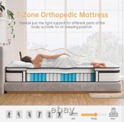 Single Mattress 3FT, 10.6 Inch Gel Memory Foam Pocket Sprung Orthopedic 90x190x27