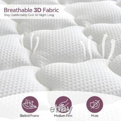 Single Mattress 3FT 10.6 Inch Memory Foam & Pocket Sprung 9 Zone Orthopedic