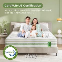 Single Mattress 3FT, 10 Inch Gel Memory Foam Pocket Sprung Hybrid Mattress, 7