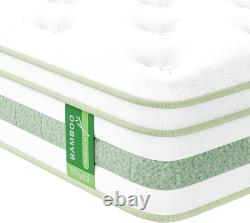 Single Mattress 3FT, 10 Inch Gel Memory Foam Pocket Sprung Hybrid Mattress, 7-Zo