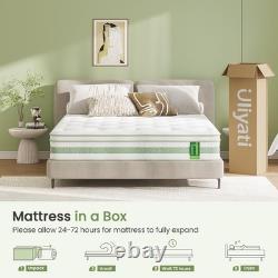 Single Mattress 3FT, 10 Inch Gel Memory Foam Pocket Sprung Hybrid Mattress, 7-Zo