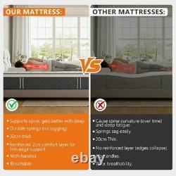 Single Mattress 3FT, 12 Inch Memory foam mattress, Pocket Sprung Hybrid Mattress