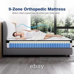 Single Mattress 3FT 9 Inch 9 Zone Orthopedic Mattress with Memory Foam & Pocket