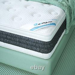 Single Mattress, Gel Memory Foam Pocket Sprung Mattress 3FT, Orthopaedic 7-Zone