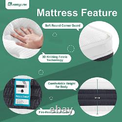 Single Mattress, Gel Memory Foam Pocket Sprung Mattress 3FT, Orthopaedic 7-Zone