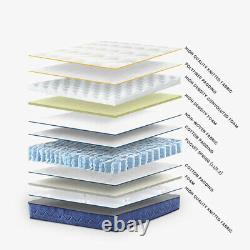 Single Mattress HighDensity Memory Foam Sprung AloeVera Fabric Pocket Spring 9in