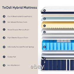 Single Mattress Memory Foam Pocket Spring Medium Firm Mattress 90x190x27cm