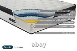 Single Mattress Memory Foam SleepSoul Serenity 90cm 3FT Pocket Sprung