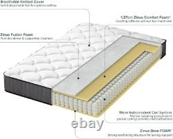 Single Mattress Pocket Spring & Memory Foam Mattress 90x190cm/3x6.2ft Heig