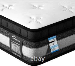 Sirhome Double Mattress, 4FT6 Gel Memory Foam 9 Zone Orthopaedic Mattress Pocket