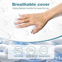 Sirhome Double Mattress, 4FT6 Gel Memory Foam 9 Zone Orthopaedic Mattress Pocket