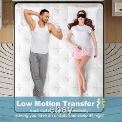 Sirhome Double Mattress, 4FT6 Gel Memory Foam 9 Zone Orthopaedic Mattress Pocket