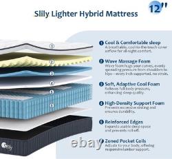 Slily 30cm Single Mattress 7-Zone Pocket Sprung Memory Foam Cooling Medium Firm