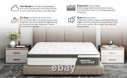 Small Double 4FT Hybrid Memory Foam Mattress Pocket Spring Medium Cooling Bed