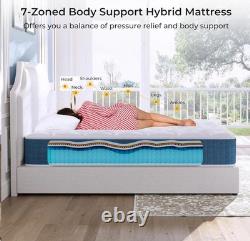 Small Double Breathable Memory Foam Mattress Pocket Sprung Hybrid