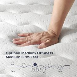 Small Double Mattress, 10.6 Inch Memory Foam Pocket Sprung Mattress, Supportive
